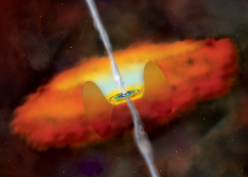 Illustration of Black Hole with Accretion Disk and Torus