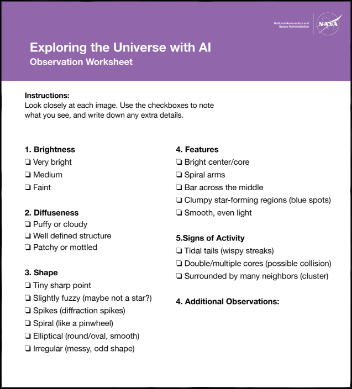 AI Handout Observation Worksheet