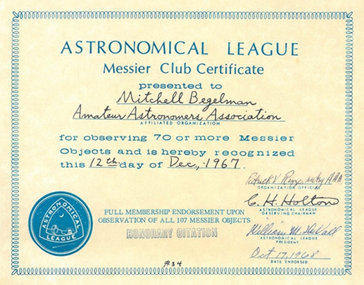 Begelman's Certificate