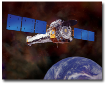 Spacecraft Illustration with Earth Background