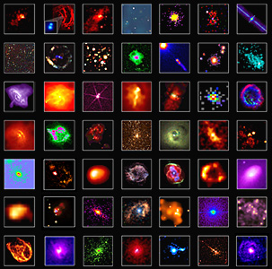 Collection of Chandra's images from the first two years