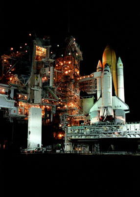 Chandra & Columbia on Launch Pad