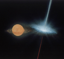 Artist's impression of an X-ray binary system