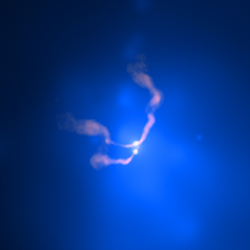 Chandra X-ray & VLA Radio Image of 3C 75 in Abell 400